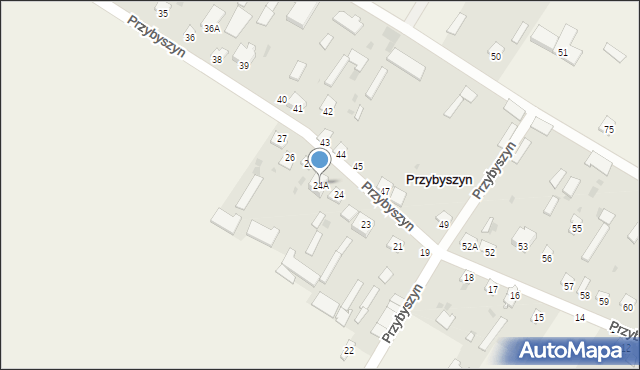 Przybyszyn, Przybyszyn, 24A, mapa Przybyszyn