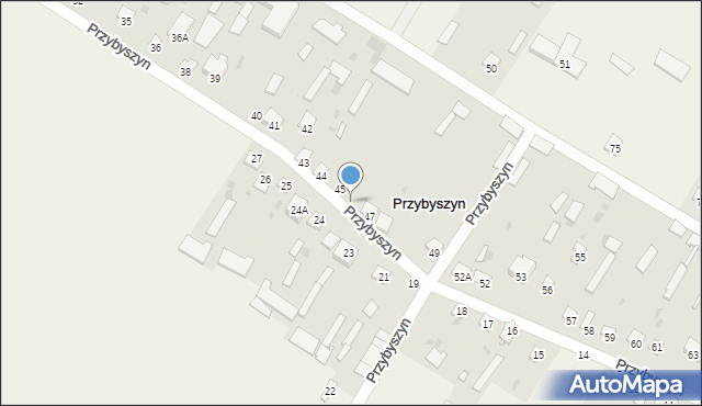 Przybyszyn, Przybyszyn, 46, mapa Przybyszyn