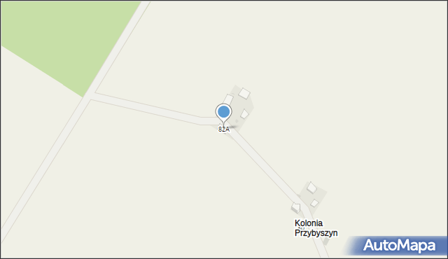 Przybyszyn, Przybyszyn, 82A, mapa Przybyszyn