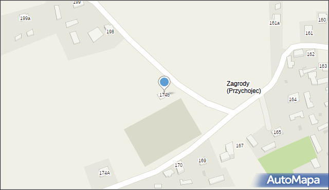 Przychojec, Przychojec, 174b, mapa Przychojec