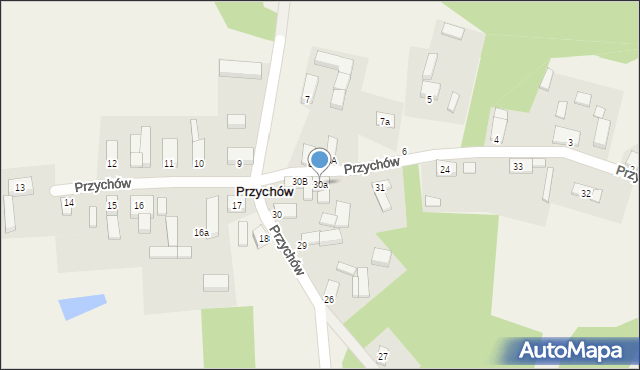 Przychów, Przychów, 30a, mapa Przychów