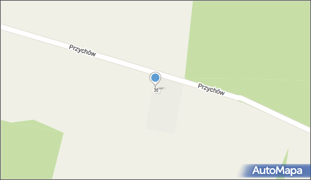 Przychów, Przychów, 36, mapa Przychów