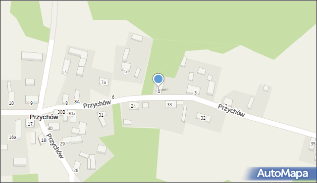 Przychów, Przychów, 4, mapa Przychów