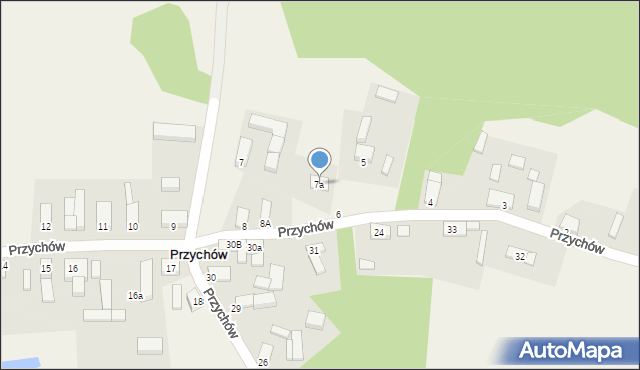 Przychów, Przychów, 7a, mapa Przychów