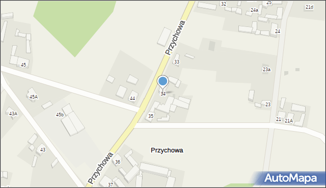 Przychowa, Przychowa, 34, mapa Przychowa
