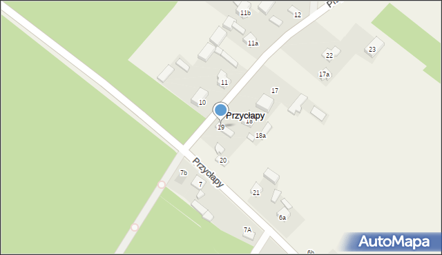 Przycłapy, Przycłapy, 19, mapa Przycłapy