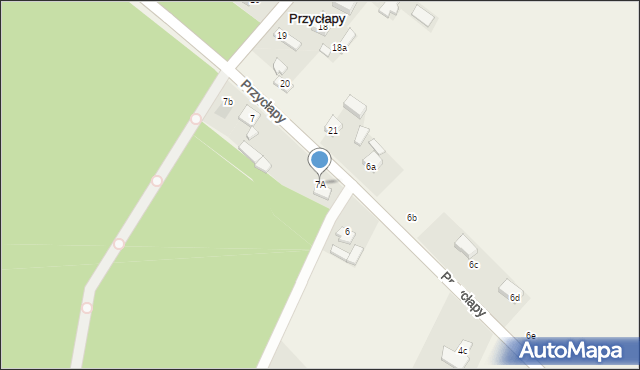 Przycłapy, Przycłapy, 7A, mapa Przycłapy