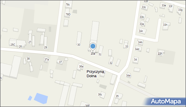 Przyczyna Dolna, Przyczyna Dolna, 30a, mapa Przyczyna Dolna