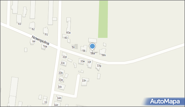 Przyczyna Dolna, Przyczyna Dolna, 58a, mapa Przyczyna Dolna