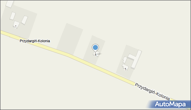 Przydargiń-Kolonia, Przydargiń-Kolonia, 6, mapa Przydargiń-Kolonia