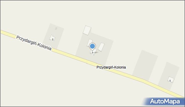 Przydargiń-Kolonia, Przydargiń-Kolonia, 7, mapa Przydargiń-Kolonia