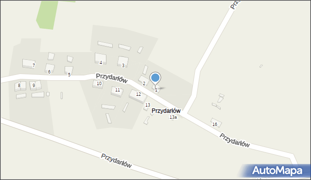 Przydarłów, Przydarłów, 1, mapa Przydarłów
