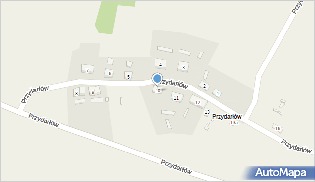Przydarłów, Przydarłów, 10, mapa Przydarłów