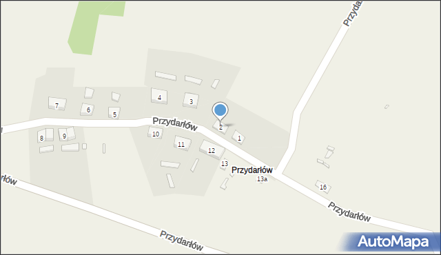 Przydarłów, Przydarłów, 2, mapa Przydarłów