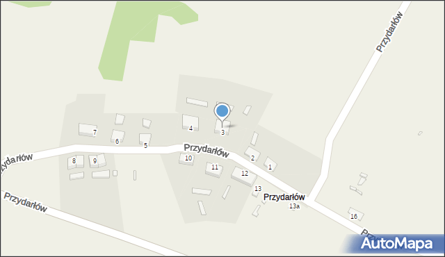 Przydarłów, Przydarłów, 3, mapa Przydarłów