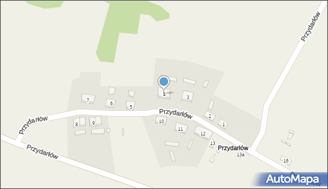 Przydarłów, Przydarłów, 4, mapa Przydarłów
