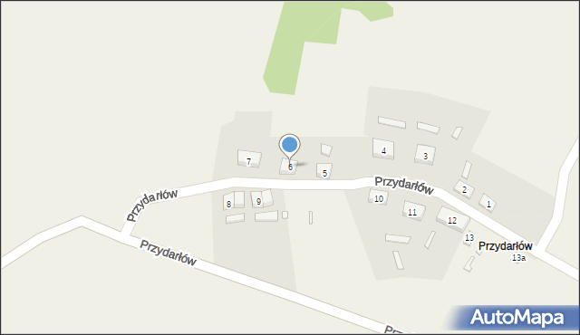 Przydarłów, Przydarłów, 6, mapa Przydarłów