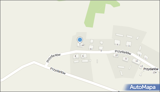 Przydarłów, Przydarłów, 7, mapa Przydarłów