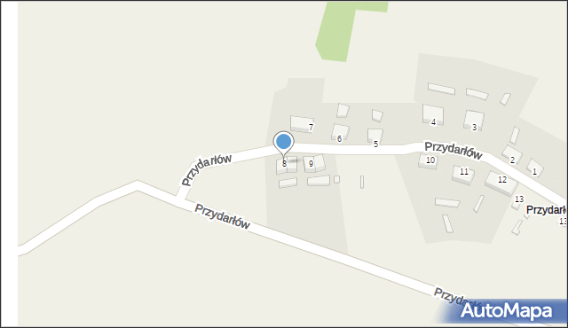 Przydarłów, Przydarłów, 8, mapa Przydarłów