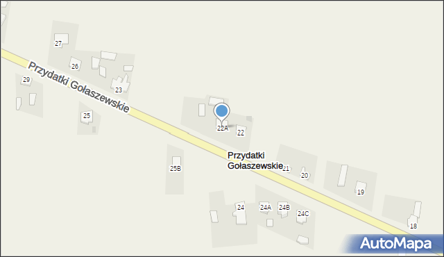 Przydatki Gołaszewskie, Przydatki Gołaszewskie, 22A, mapa Przydatki Gołaszewskie