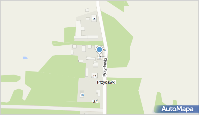 Przydawki, Przydawki, 16, mapa Przydawki