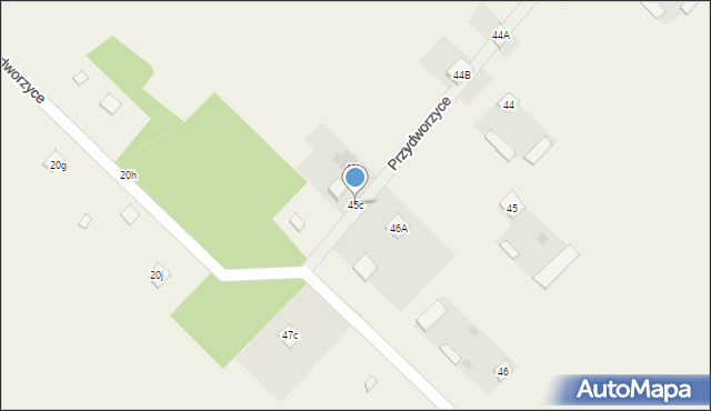 Przydworzyce, Przydworzyce, 45c, mapa Przydworzyce