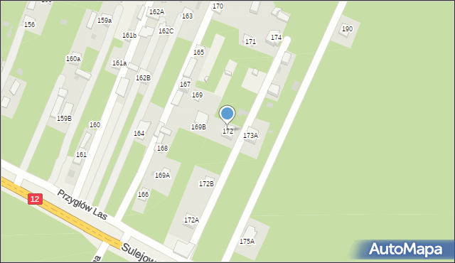 Przygłów, Przygłów Las, 172, mapa Przygłów