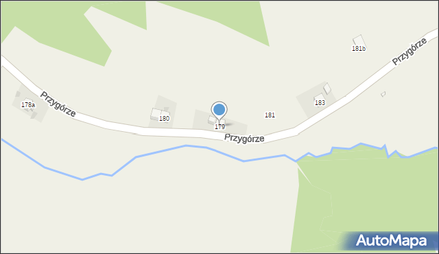Przygórze, Przygórze, 179, mapa Przygórze