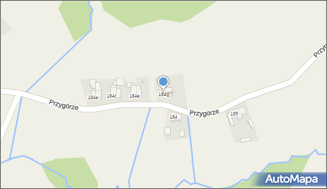 Przygórze, Przygórze, 184g, mapa Przygórze