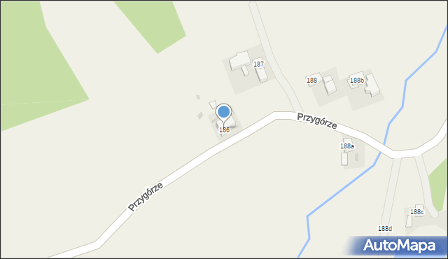 Przygórze, Przygórze, 186, mapa Przygórze