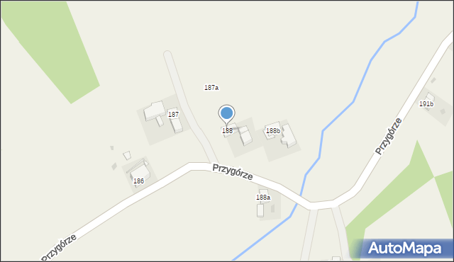 Przygórze, Przygórze, 188, mapa Przygórze