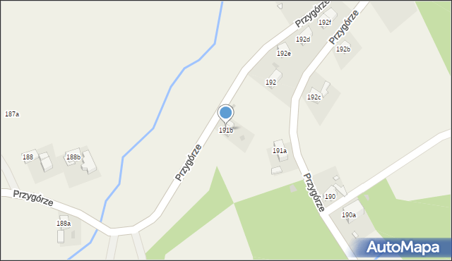 Przygórze, Przygórze, 191b, mapa Przygórze