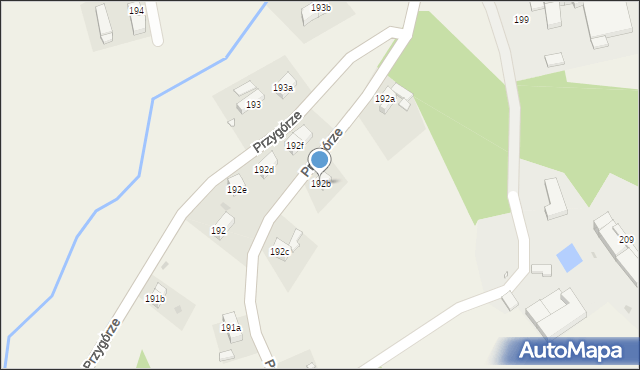 Przygórze, Przygórze, 192b, mapa Przygórze
