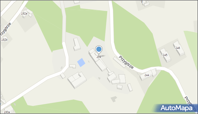 Przygórze, Przygórze, 209, mapa Przygórze