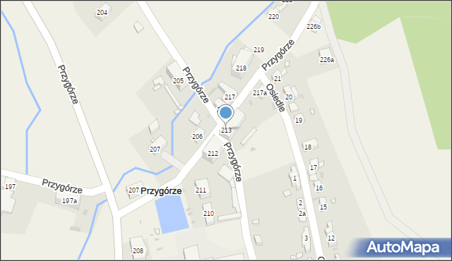 Przygórze, Przygórze, 213, mapa Przygórze