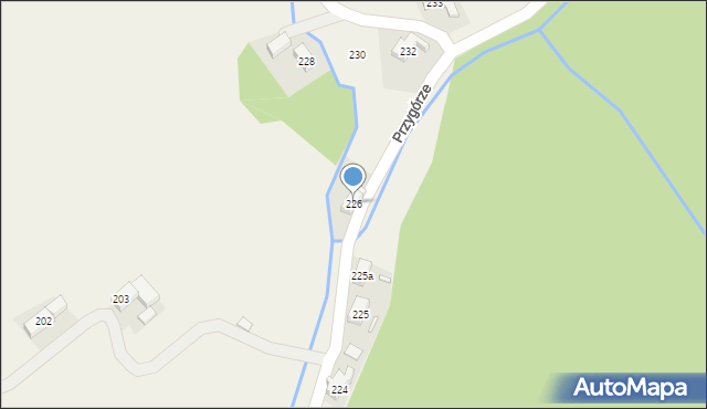 Przygórze, Przygórze, 226, mapa Przygórze