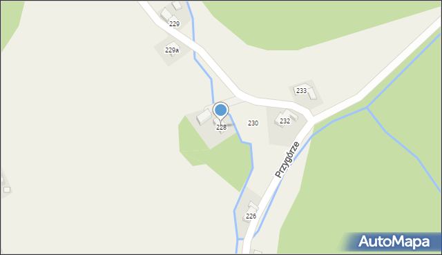 Przygórze, Przygórze, 228, mapa Przygórze