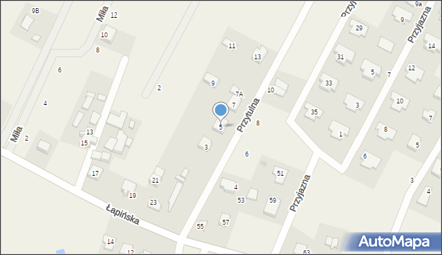 Przyjaźń, Przytulna, 5, mapa Przyjaźń