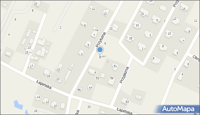 Przyjaźń, Przytulna, 6, mapa Przyjaźń