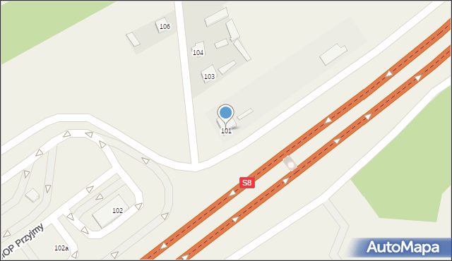 Przyjmy k. Poręby, Przyjmy k. Poręby, 101, mapa Przyjmy k. Poręby
