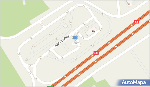 Przyjmy k. Poręby, Przyjmy k. Poręby, 102a, mapa Przyjmy k. Poręby