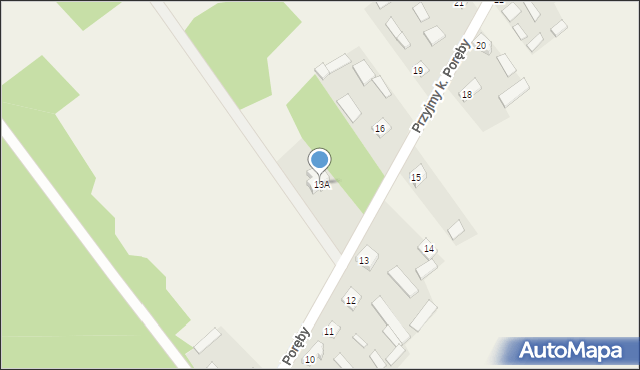 Przyjmy k. Poręby, Przyjmy k. Poręby, 13A, mapa Przyjmy k. Poręby