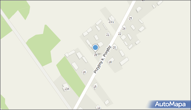 Przyjmy k. Poręby, Przyjmy k. Poręby, 19, mapa Przyjmy k. Poręby