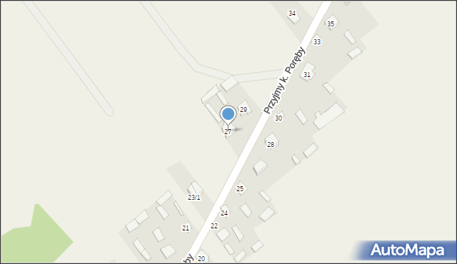 Przyjmy k. Poręby, Przyjmy k. Poręby, 27, mapa Przyjmy k. Poręby