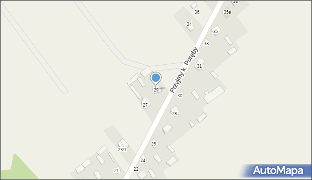 Przyjmy k. Poręby, Przyjmy k. Poręby, 29, mapa Przyjmy k. Poręby