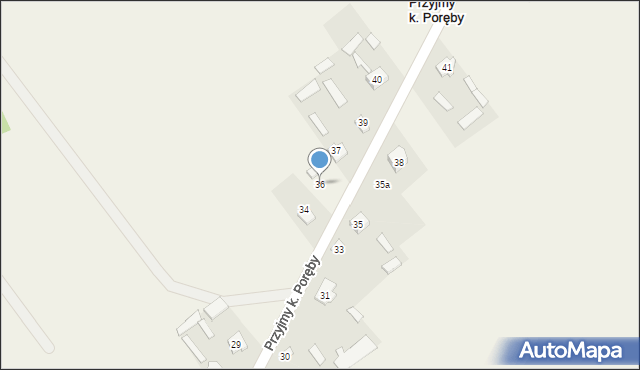 Przyjmy k. Poręby, Przyjmy k. Poręby, 36, mapa Przyjmy k. Poręby