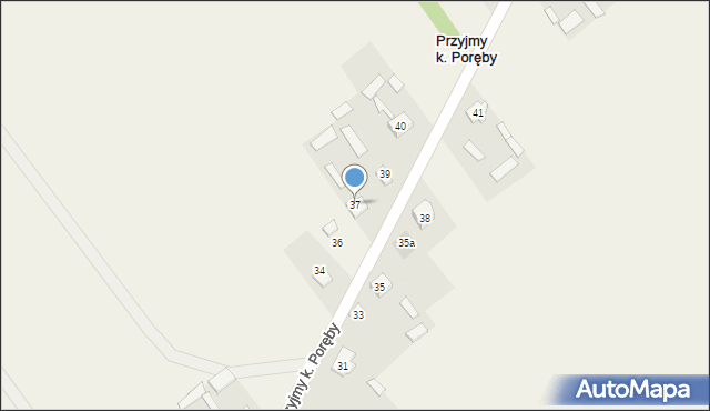 Przyjmy k. Poręby, Przyjmy k. Poręby, 37, mapa Przyjmy k. Poręby