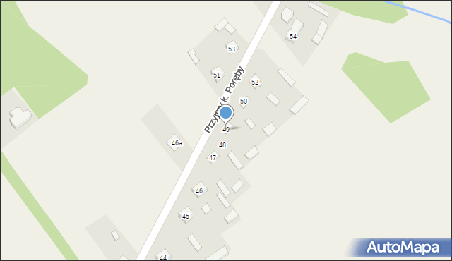 Przyjmy k. Poręby, Przyjmy k. Poręby, 49, mapa Przyjmy k. Poręby