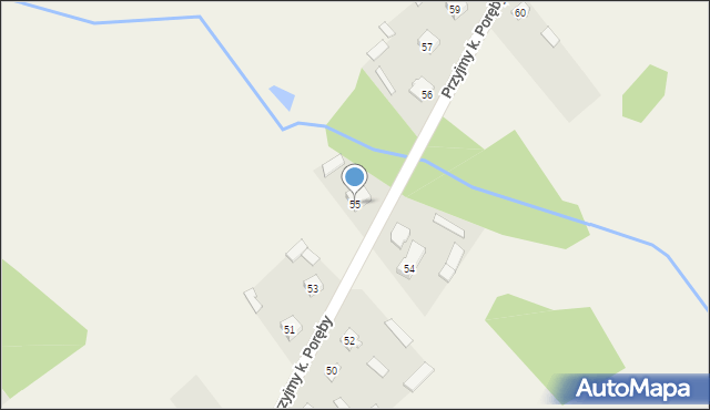 Przyjmy k. Poręby, Przyjmy k. Poręby, 55, mapa Przyjmy k. Poręby