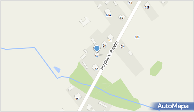 Przyjmy k. Poręby, Przyjmy k. Poręby, 57, mapa Przyjmy k. Poręby